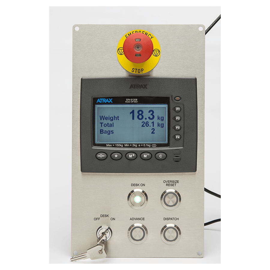 Atrax Extended Operator Panel E-Stop | Airport Baggage Scales | 4 