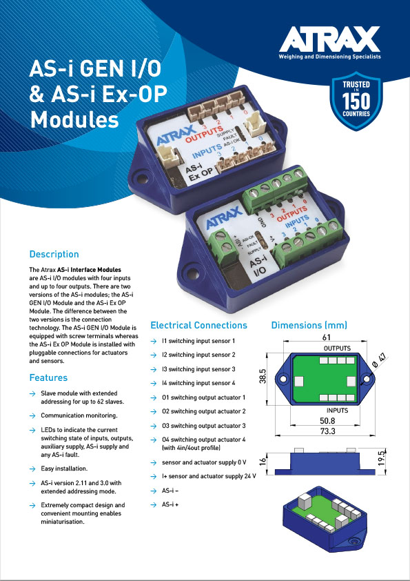 Atrax AS-i Interface Modules Data Sheet PDF (Rev 1121) Thumbnail